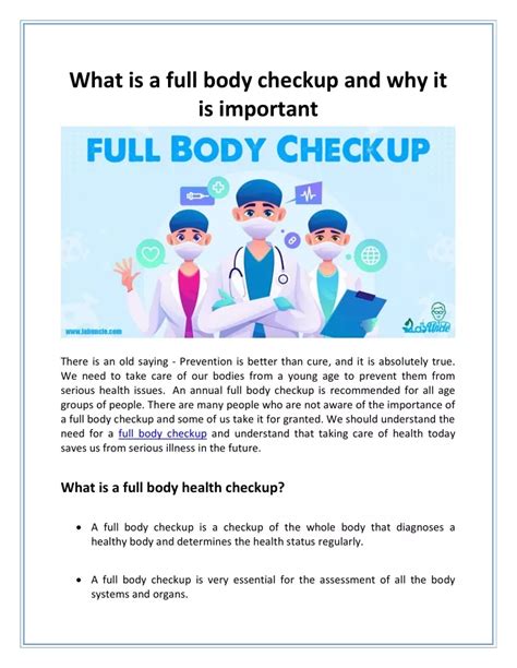 PPT What Is A Full Body Checkup And Why It Is Important PowerPoint