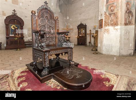 Interior Patriarch S Chair Church Of The Assumption Ananuri Fortress