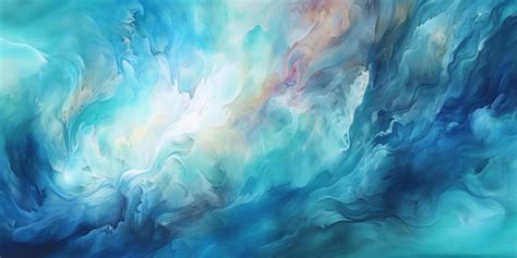 Blue aquamarine watercolor paint background | Premium AI-generated image