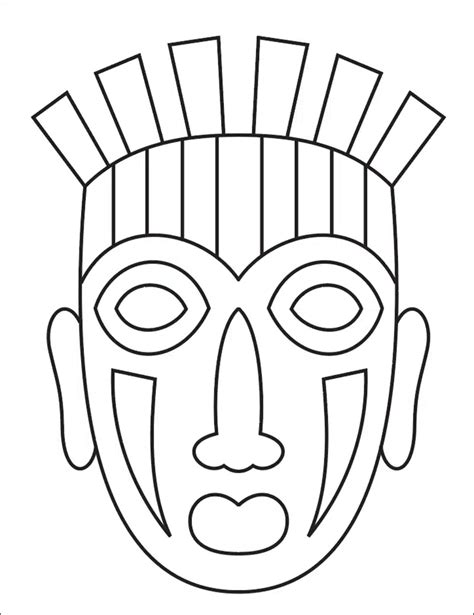 African Masks To Draw