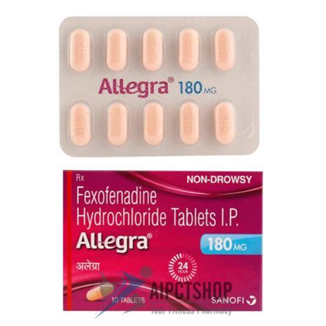 Buy Allegra Fexofenadine 180 Mg 10 Tablet Online