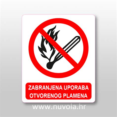 Zabranjena uporaba otvorenog plamena