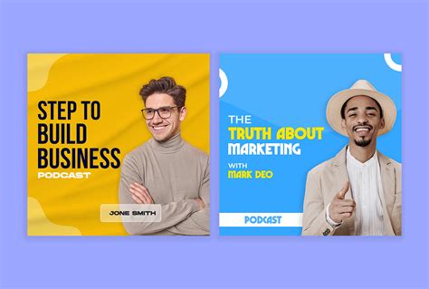 Podcast cover art design on Behance