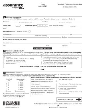 Fillable Online Apps Fcc AW 12 15848 Assurance Wireless Application