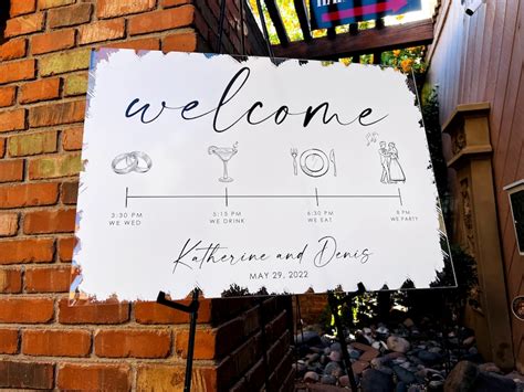 Personalized Wedding Welcome Sign Welcome Sign With Custom - Etsy