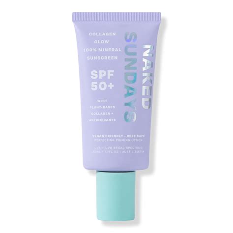 Naked Sundays Collagen Glow 100 Mineral Sunscreen Perfecting Priming Lotion Spf50 One Color