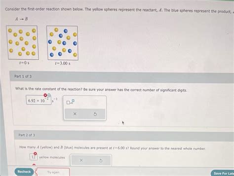 Solved Consider The First Order Reaction Shown Below The Chegg