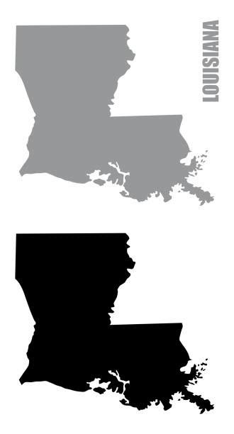 Louisiana State Outline Illustrations Royalty Free Vector Graphics