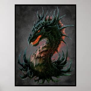 Evil Chinese Dragon Head Art