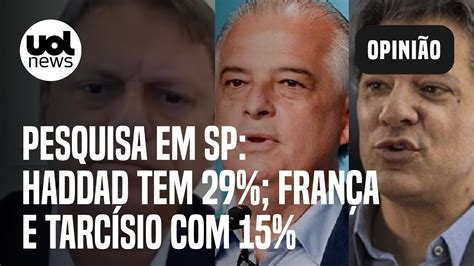 Pesquisa Real Time Big Data em SP Haddad lidera 29 França e