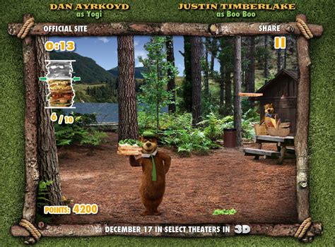 Yogi Bear: Sandwich Stacker - Play Online on Flash Museum 🕹️