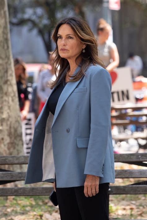 Mariska Hargitay On The Set Of Law And Prder Special Victims Unit In