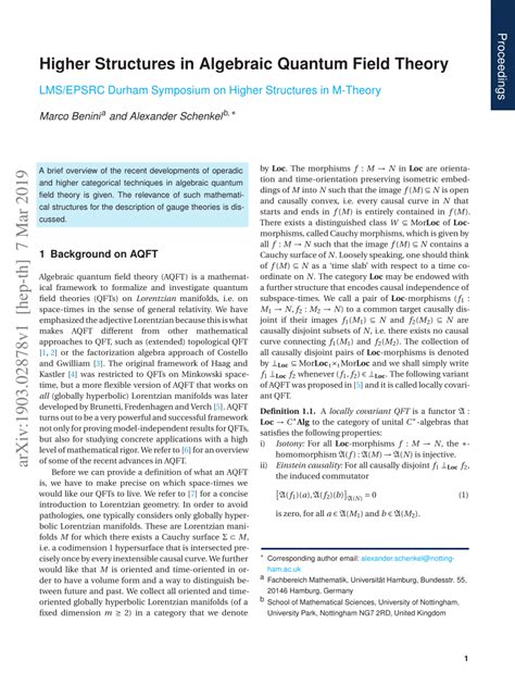 PDF Higher Structures In Algebraic Quantum Field Theory