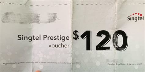 Singtel Prestige Voucher Sgd Tickets Vouchers Vouchers On Carousell