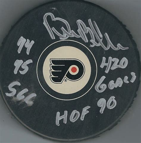 AUTOGRAPHED BILL BARBER Philadelphia Flyers Puck - Main Line Autographs