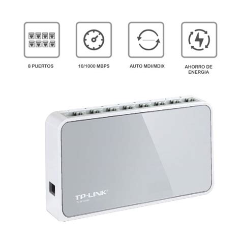 Ripley SWITCH DE SOBREMESA CON 8 PUERTOS A 10 100 MBPS TL SF1008D