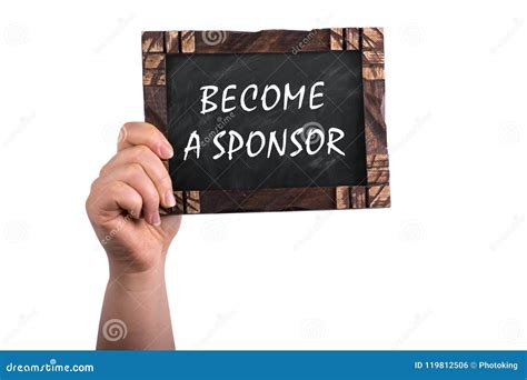 Become A Sponsor On Chalkboard Stock Photo Image Of Horizontal Card