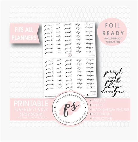 Transparent Planner Clipart - Foil Planner Stickers Free , Free Transparent Clipart - ClipartKey