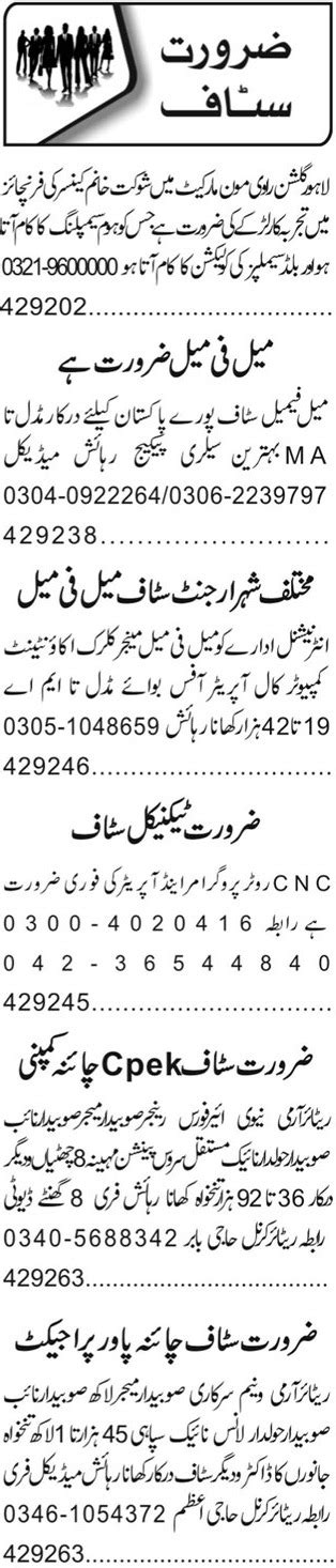 Manager Clerk Phlebotomist Accountant Jobs In Lahore Job