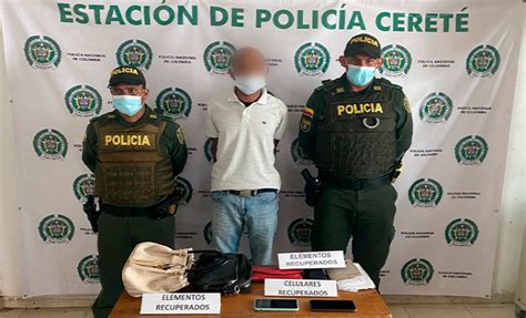 Capturado hombre conocido como el rompe vidrios de Cereté Policía