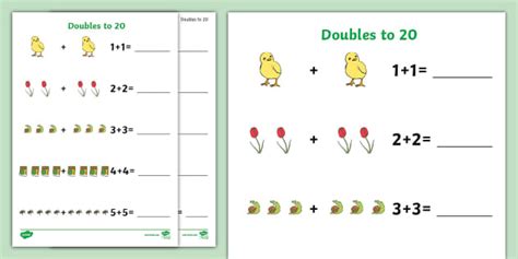 Doubles To Spring Activity Sheet L Enseignant A Fait