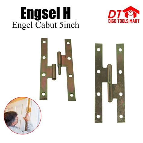 Engsel H Tebal X Engsel Cabut Pintu Jendela Inci Sepasang