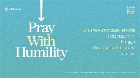 Pray With Humility Carlo Enriquez Youtube