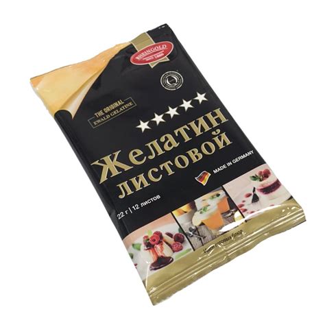 Листовой желатин RHEINGOLD 22 гр, 220 blum с бесплатной доставкой по Москве