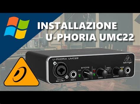 Behringer U Phoria Umc22 Driver - Behringer U-Phoria UMC22 (Setup DRIVER per Windows) - YouTube