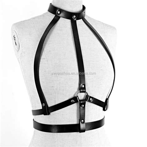 Leather Harness Belt Bdsm Bondage Women Body Sexy Crop Top Lingerie Gothic Chest Harness