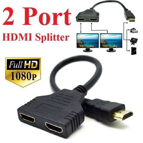 Y Hdmi Splitter Full Hd P Shopee Thailand