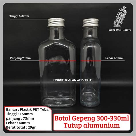 Jual Botol Gepeng Ml Tebal Tutup Alumunium Botol Ciu Ml Tebal