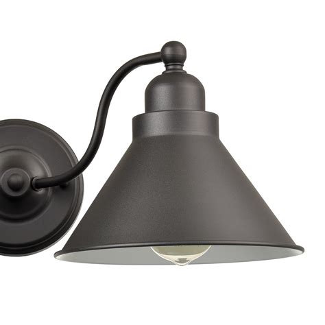 Farmhouse Matte Black Industrial Vanity Wall Sconce - 2 Lights | Claxy