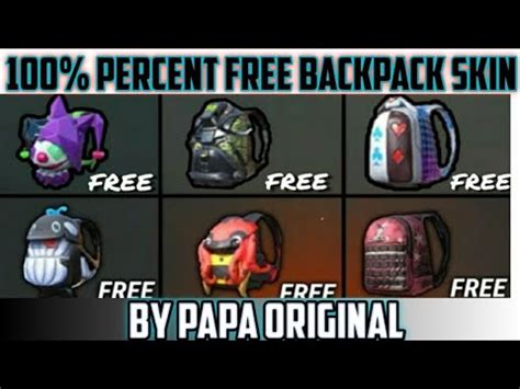 New Glitch How To Get Free Backpack Skin In Pubg Mobile Get Free