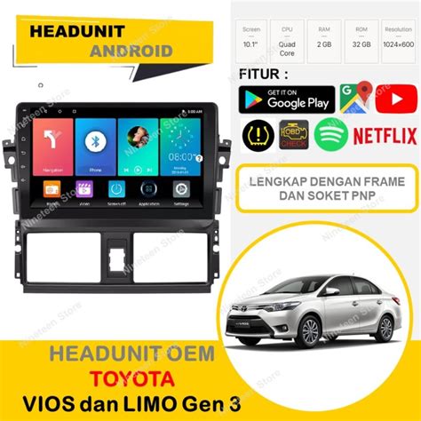 Jual Headunit Android OEM Toyota Yaris Vios 10 Inch Shopee Indonesia