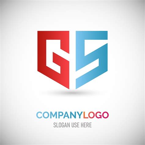 Premium Vector | Free modern gs logo template