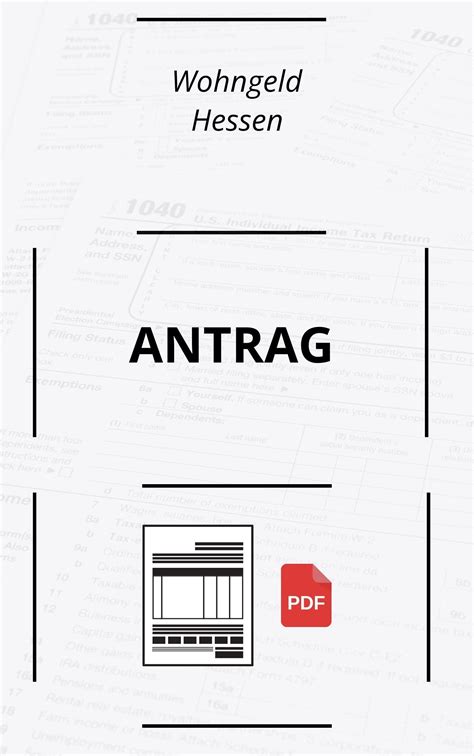 Wohngeld Hessen Antrag PDF 2024 Online