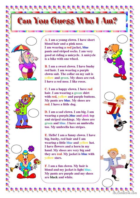 Can You Guess Who I Am Pictur English Esl Worksheets Pdf And Doc