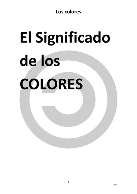 El Significado De Los Colores Pdf