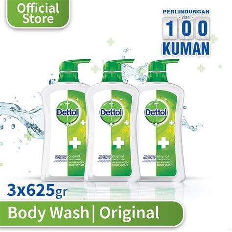 Jual Dettol Sabun Mandi Cair Anti Bakteri Original 3 X 625 Gr Shopee