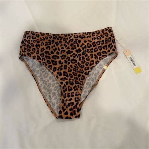 Summersalt Swim Summersalt Leopard Print Bikini Bottom High Rise High Leg Size 8 Poshmark