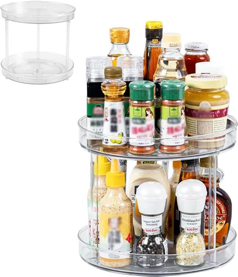 Clear Lazy Susan Organizer Turntable Lazy Susan Spice Rack Condiments