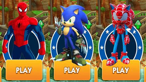 Sonic Dash Boscage Maze Sonic Vs Spiderhog Run Vs Spider Man