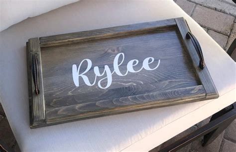 Personalized Serving Tray Wood Serving Tray Charcuterie Tray Table ...