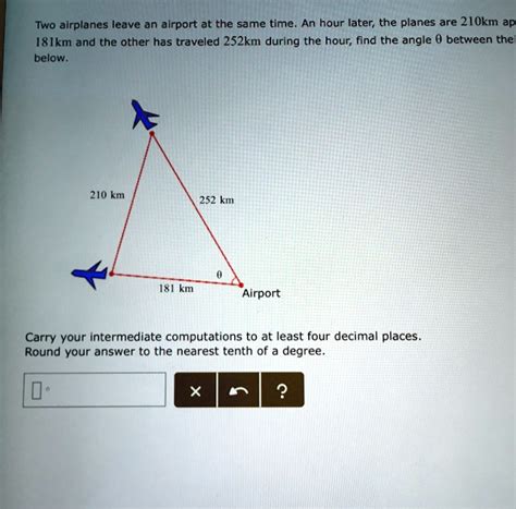 SOLVED Two Airplanes Leave An Airport At The Same Time An Hour Later