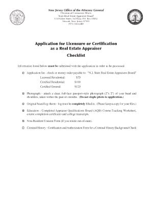 Fillable Online Njconsumeraffairs Application For Licensure Or