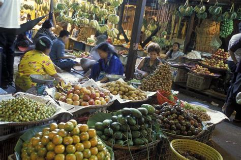 Cambodia Phnom Penh Central Market Food Editorial Photography Image