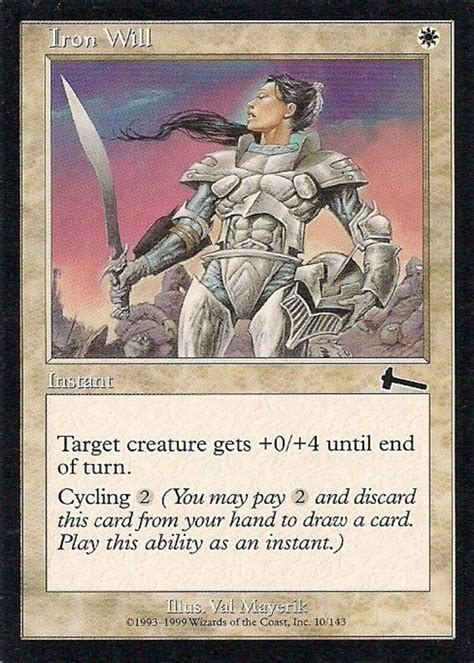 Iron Will Magic The Gathering Edition Set Series Urzas Legacy