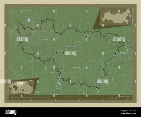 vladimir region  russia elevation map colored  wiki style  lakes  rivers locations