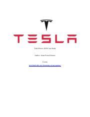 Tesla Executive Summary Docx Tesla Motors 2020 Case Study Author